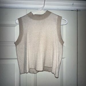 Rachel Zoe Beige Sleeveless Knit Tank